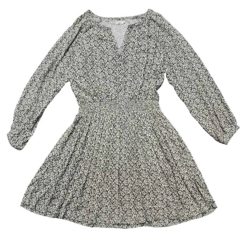 Faherty Montara Smocked Waist Leaf Batik Dress Size Large